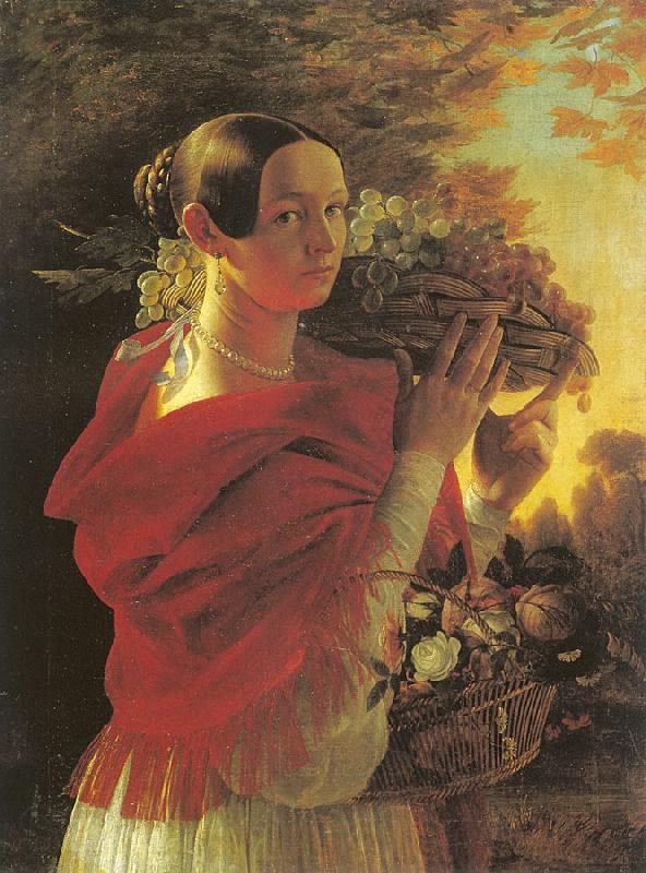 Ivan Khrutsky Young Woman with a Basket